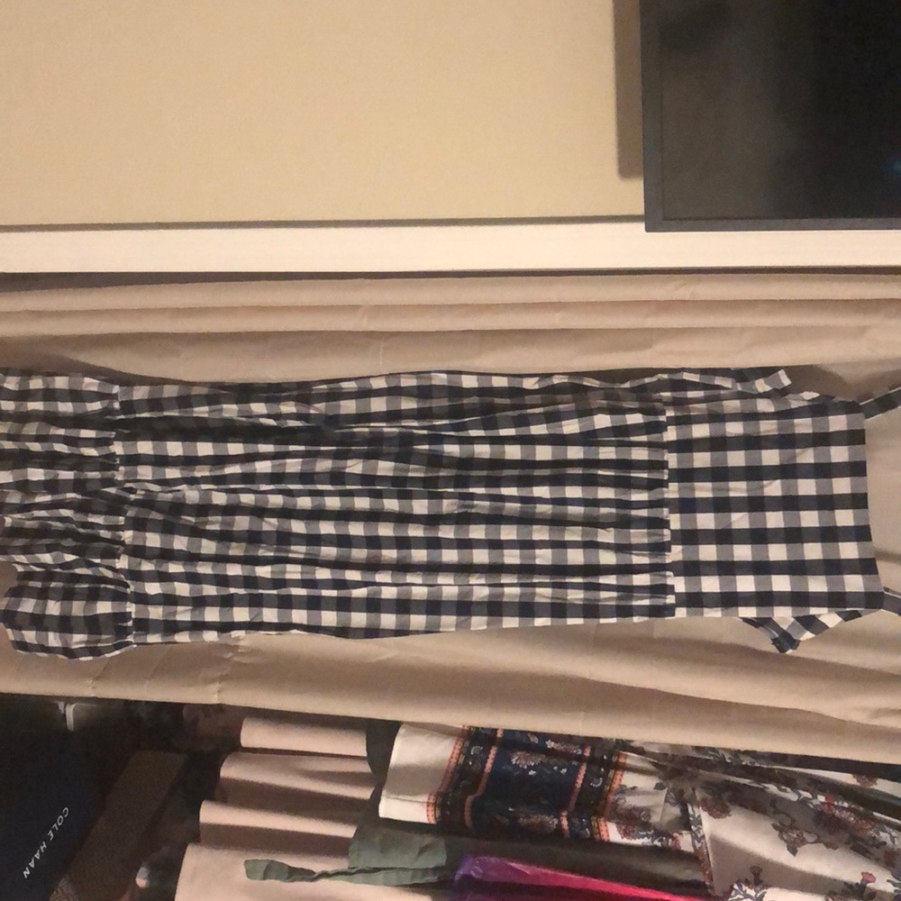 Jcrew gingham maxi dress